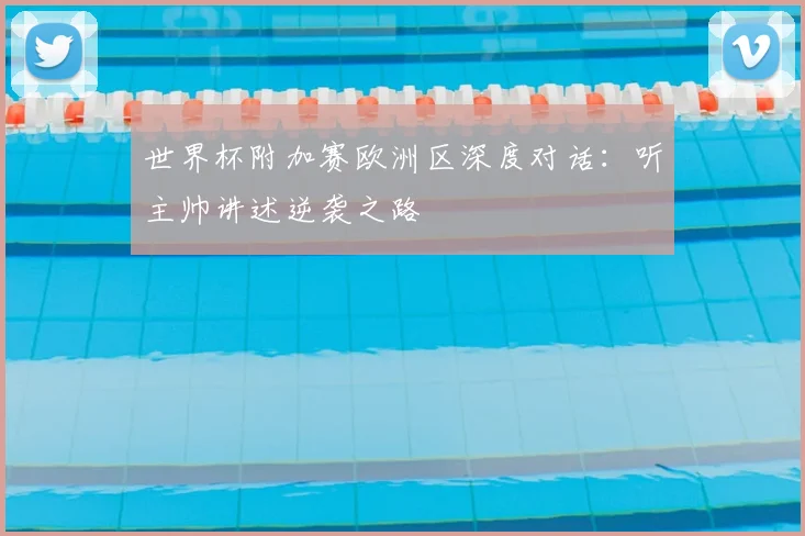 世界杯附加赛欧洲区深度对话：听主帅讲述逆袭之路