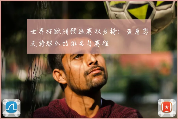 世界杯欧洲预选赛积分榜:查看您支持球队的排名与赛程